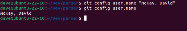 Définition d'un nom d'utilisateur Git spécifique au référentiel