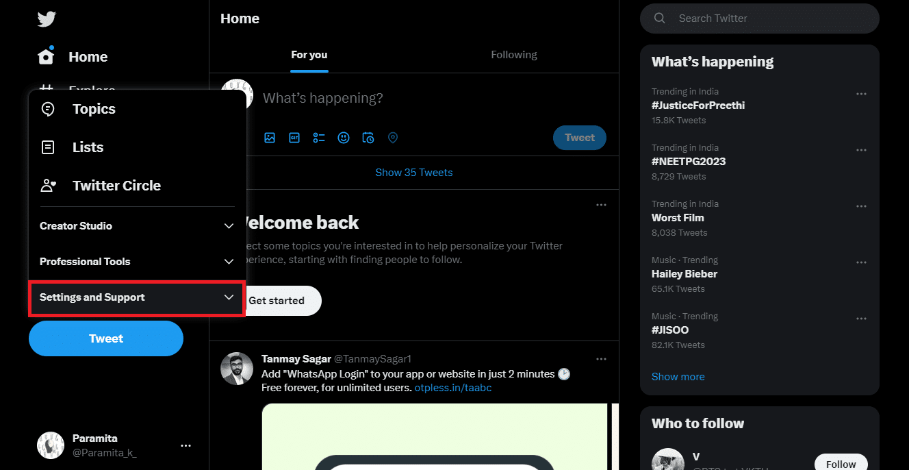 Paramètres et assistance sur Twitter. Comment configurer l'application d'authentification à deux facteurs sur Twitter