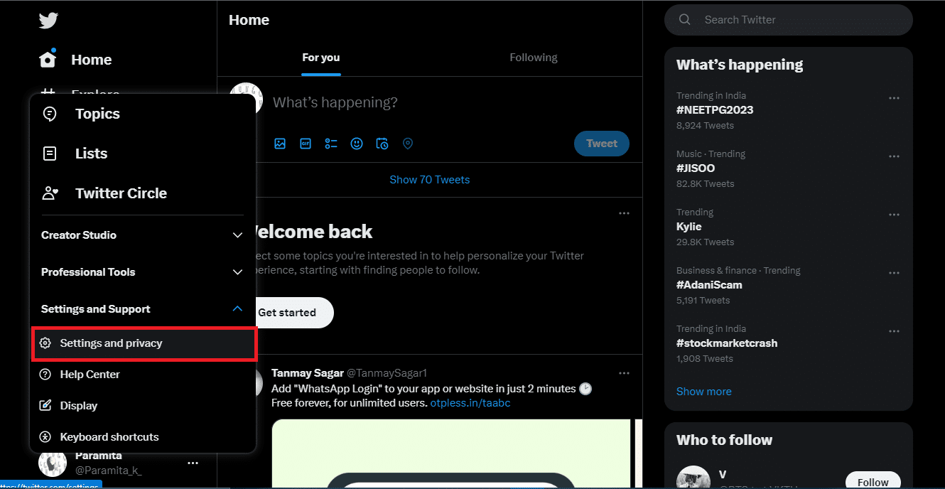 Paramètres et confidentialité sur Twitter. Comment configurer l'application d'authentification à deux facteurs sur Twitter