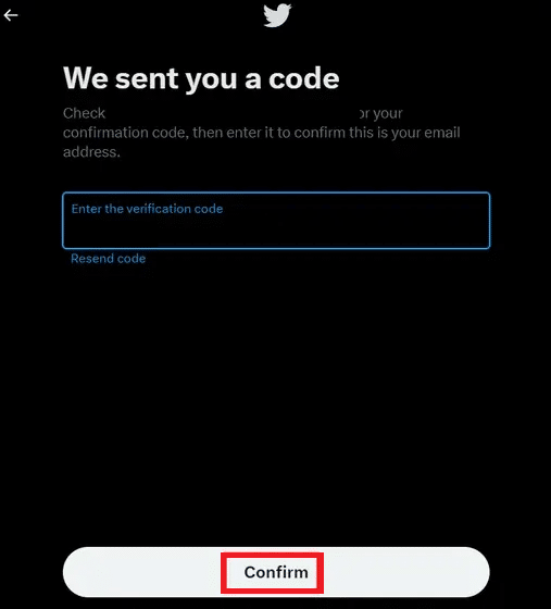 confirme no twitter