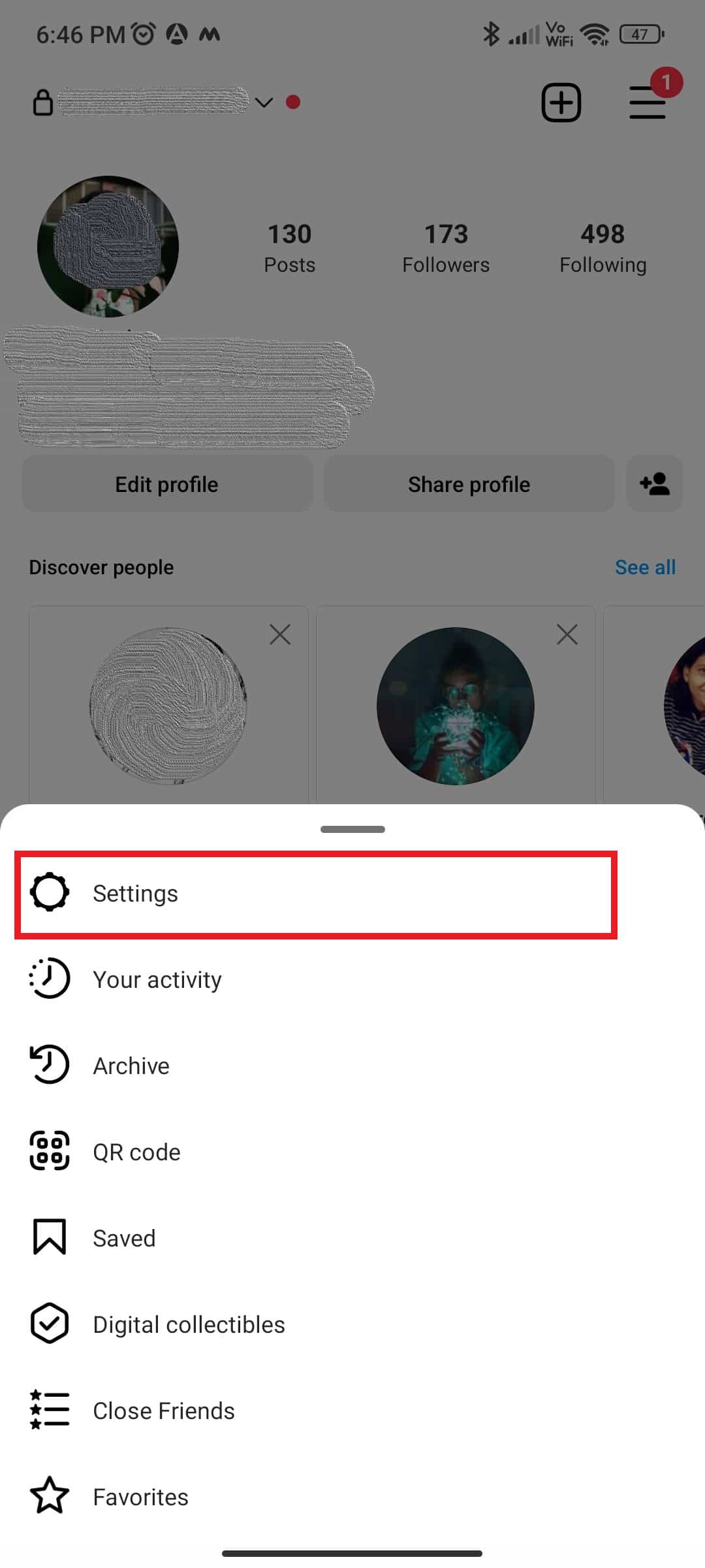 Ayarlar üzerine dokunun. Instagram'da Finsta Nasıl Yapılır?