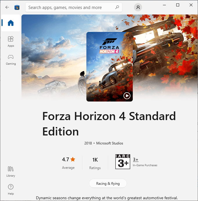 ดาวน์โหลดเกมอีกครั้งจาก Microsoft Store