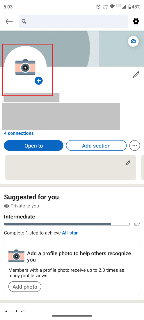 Profil fotoğrafınıza dokunun | LinkedIn'de YouTube Videosu Nasıl Yayınlanır?