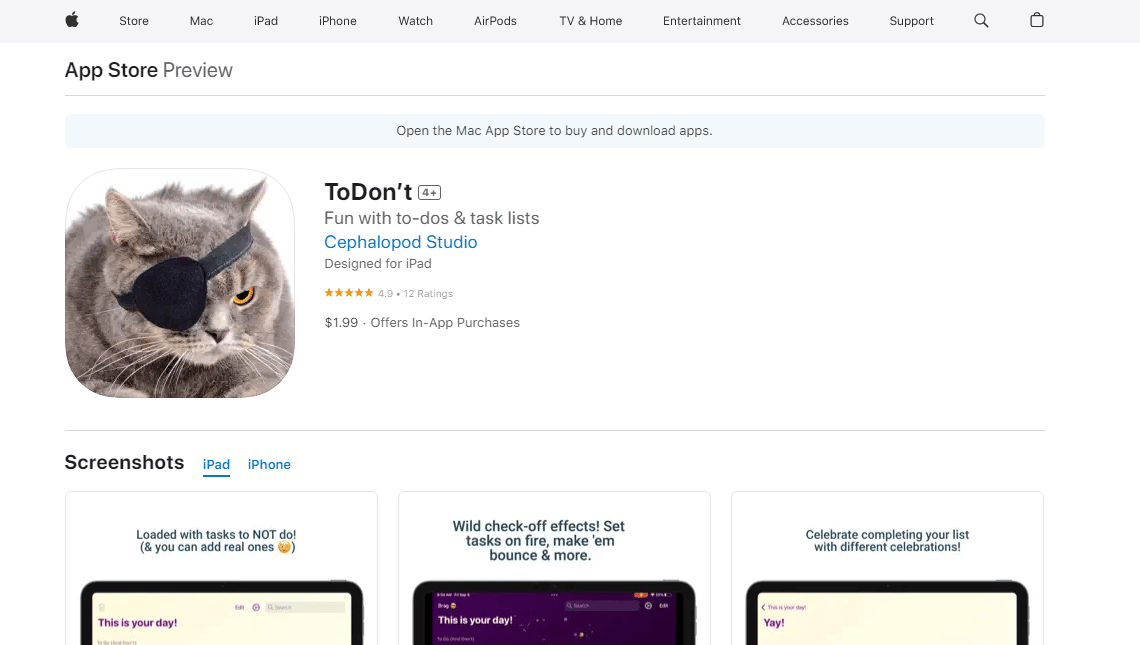 ToDon't en Apple Store. Las 22 mejores aplicaciones de autocuidado gratis