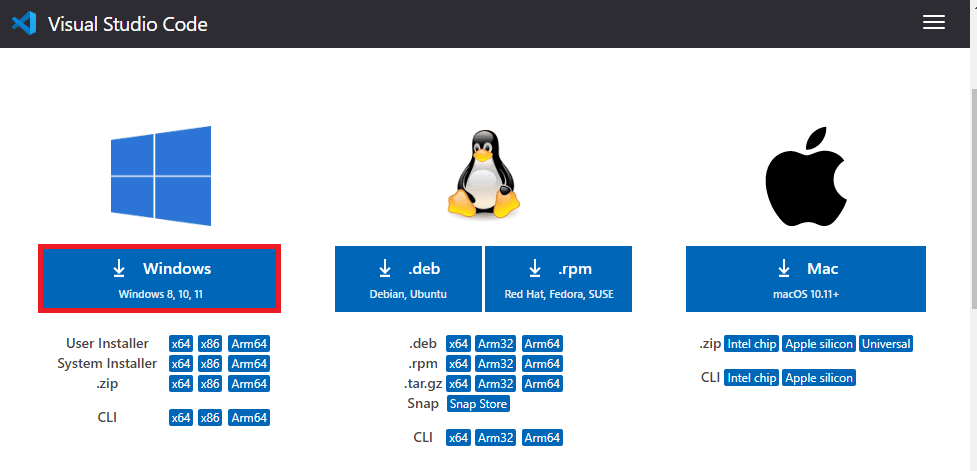 scarica il codice di Microsoft Visual Studio