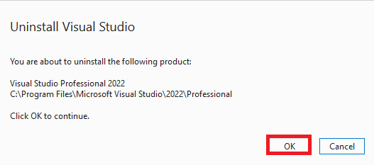 klik tombol OK. Cara Mengunduh Visual Studio untuk Windows 10