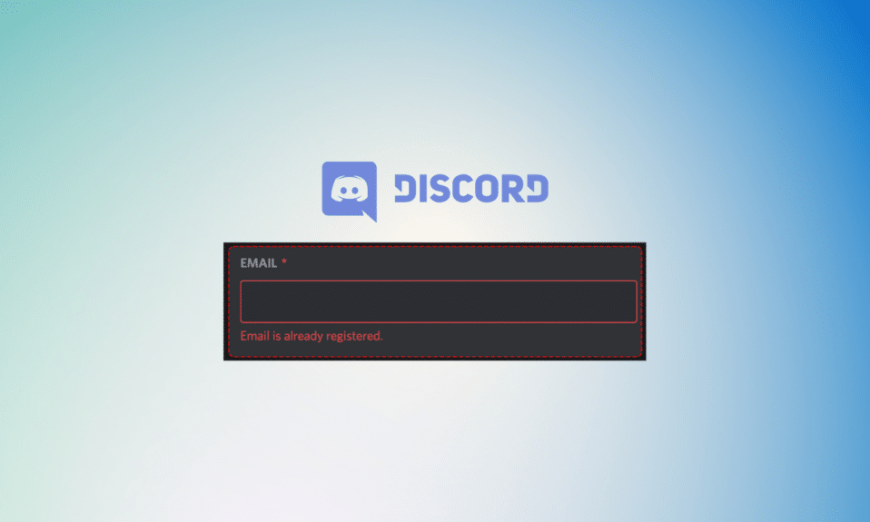 Corrigir o erro de e-mail do Discord já registrado