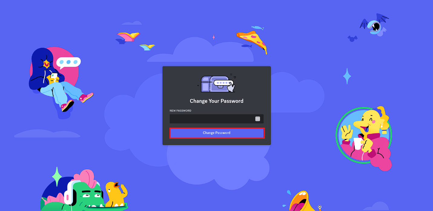 Fare clic sul pulsante Cambia password. Fix Discord Email è già un errore registrato