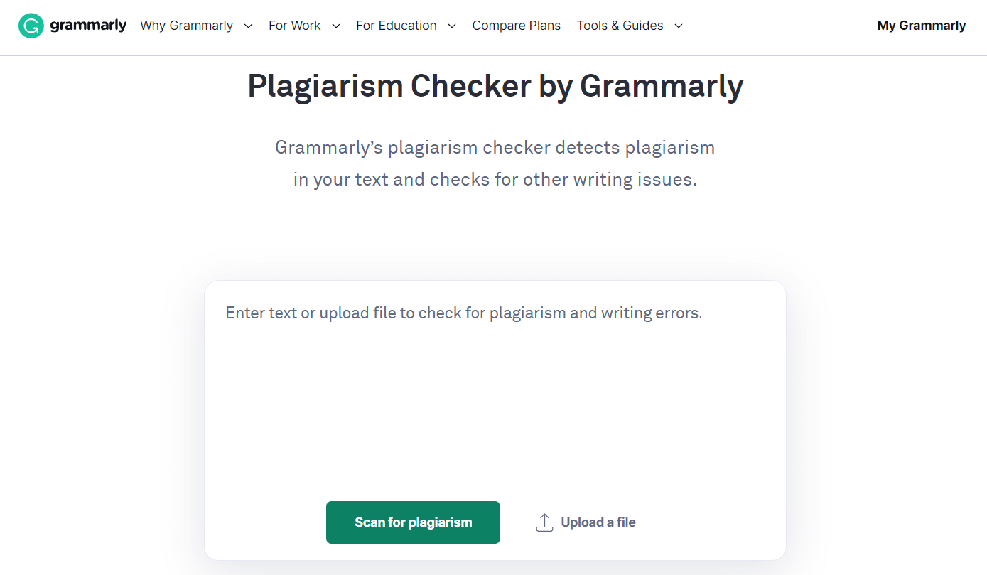 Проверка на плагиат от Grammarly