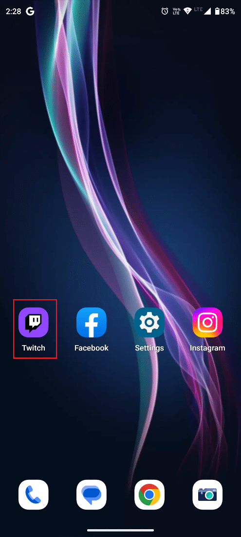 Android akıllı telefonunuzda Twitch uygulamasını açın.