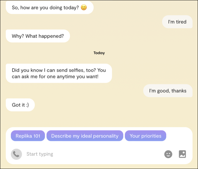 Replika AI-Begleit-Chatbot