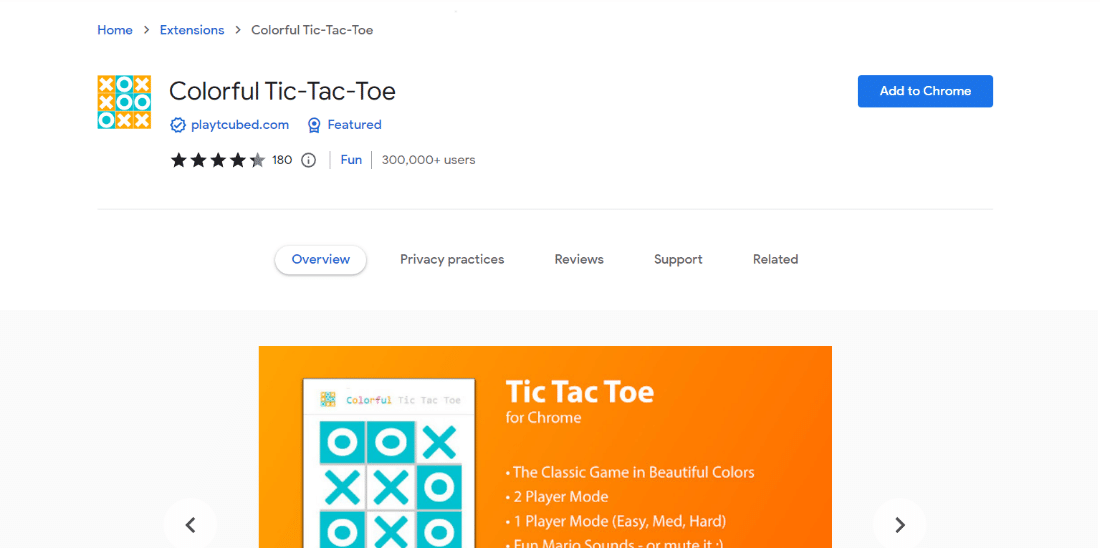 Buntes Tic Tac Toe. Die 25 besten Chrome-Erweiterungsspiele