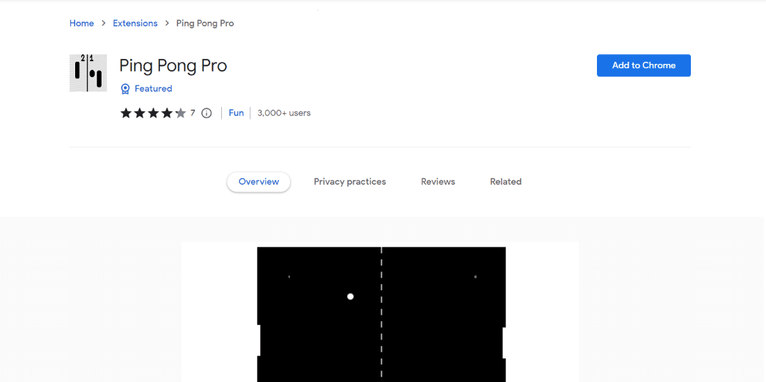 Ping Pong Pro. Los 25 mejores juegos de extensiones de Chrome