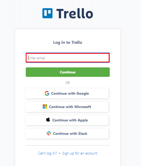 Accedi al tuo account. Come aggiungere una lista in Trello