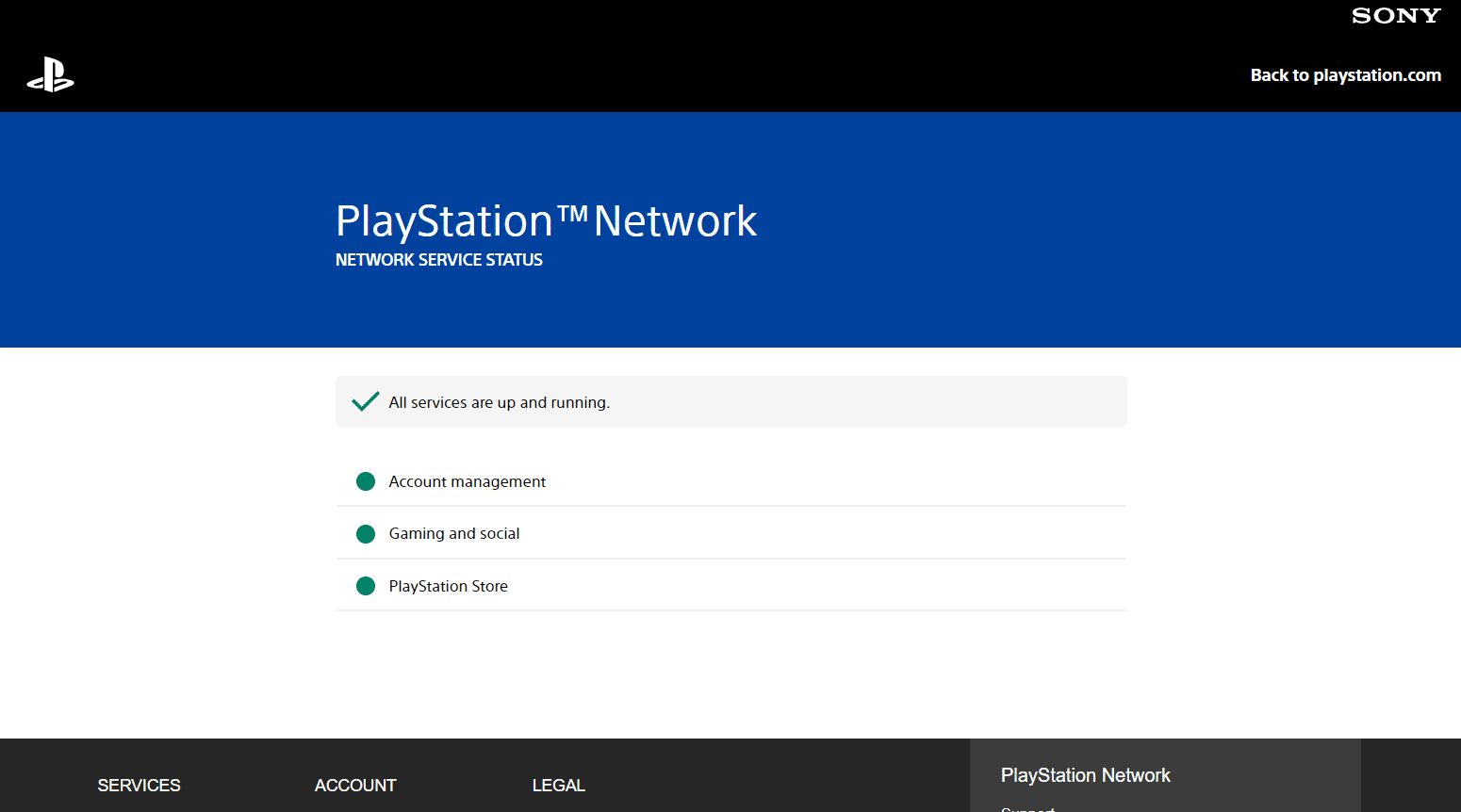 Verifica lo stato di PlayStation Network