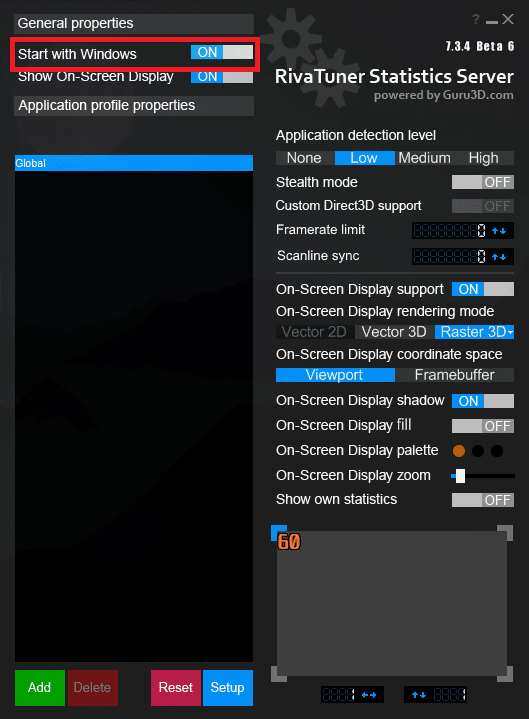 Habilite la opción Iniciar con Windows. Cómo limitar FPS en Apex Legends