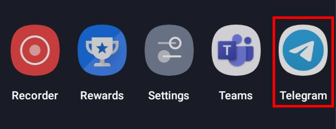 Apri l'app Telegram sul tuo dispositivo.