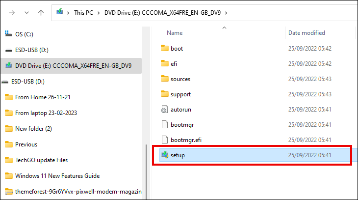 เนื้อหาของไฟล์ iso ที่เมาท์