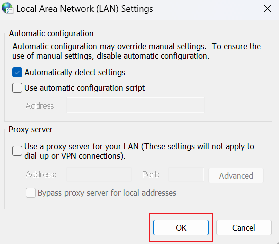 ok configurações de lan. Corrija o erro HTTP 431 no Google Chrome