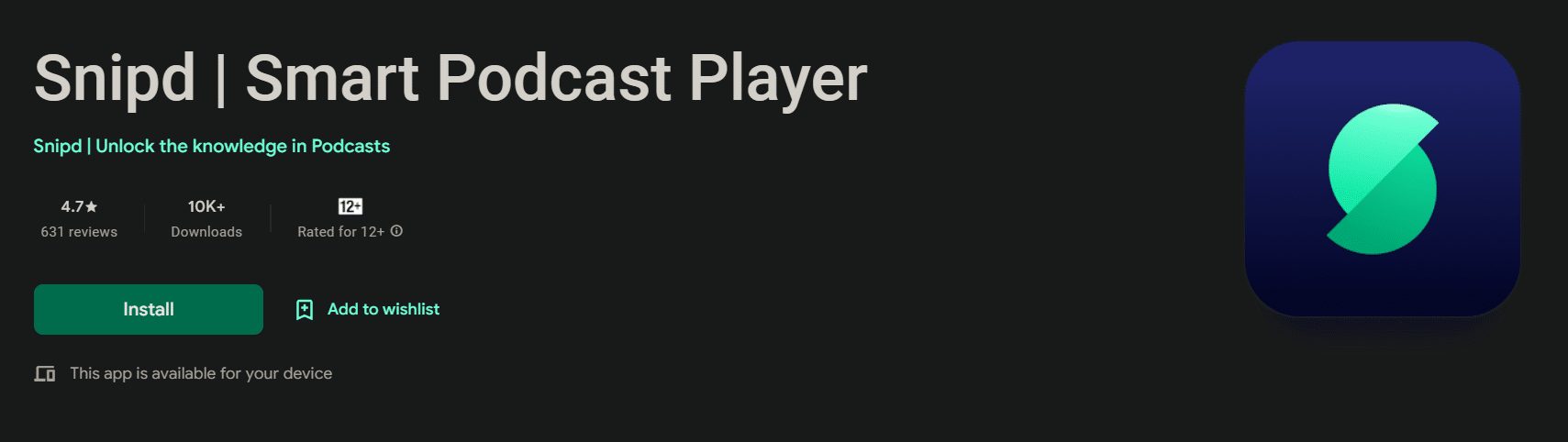 Snipd Smart Podcast Player