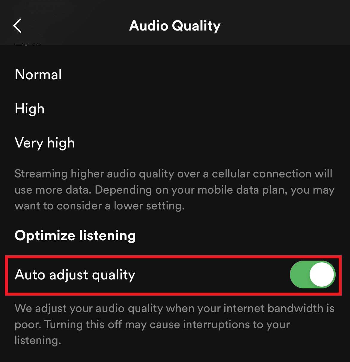 打開自動調整質量。修復 Spotify 隨機跳過歌曲的 11 種方法