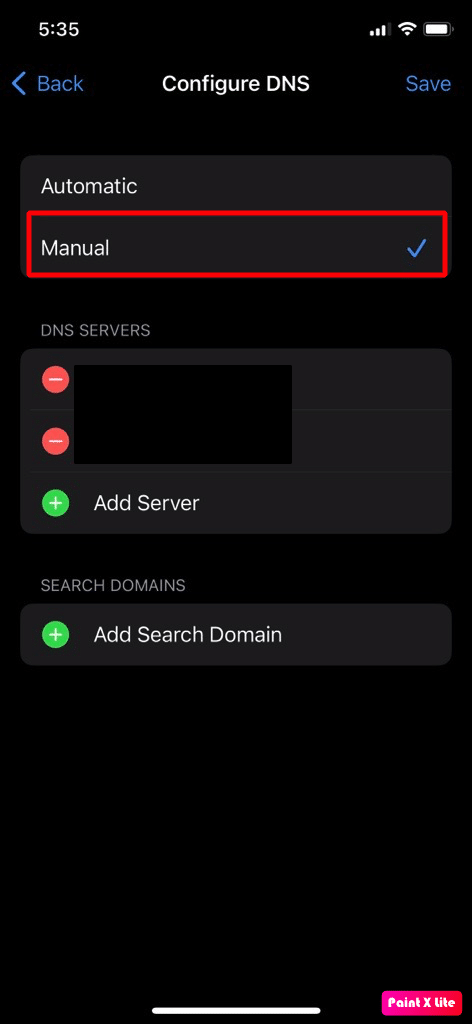 definir DNS para manual | erro SSL iPhone