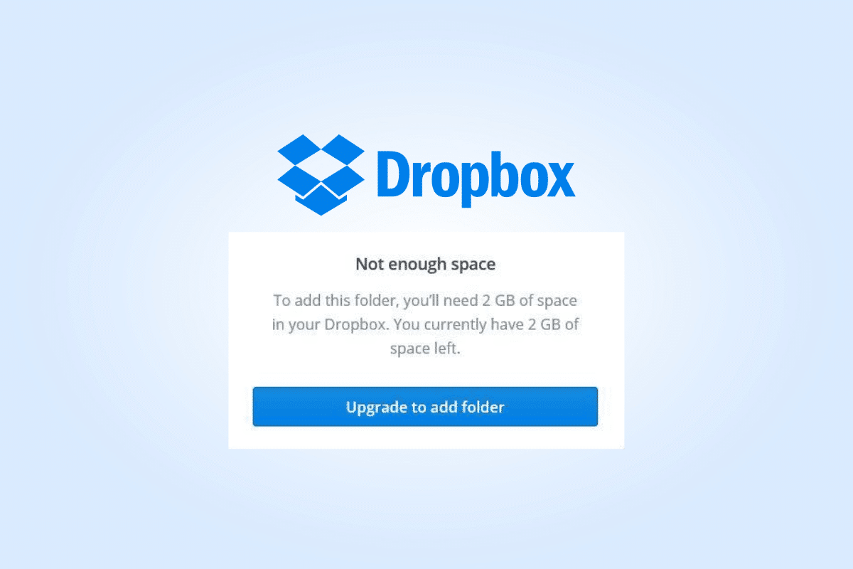 Consertar Dropbox não tem espaço suficiente para acessar a pasta