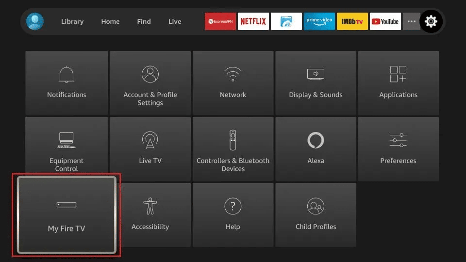 y seleccione Mi Fire TV