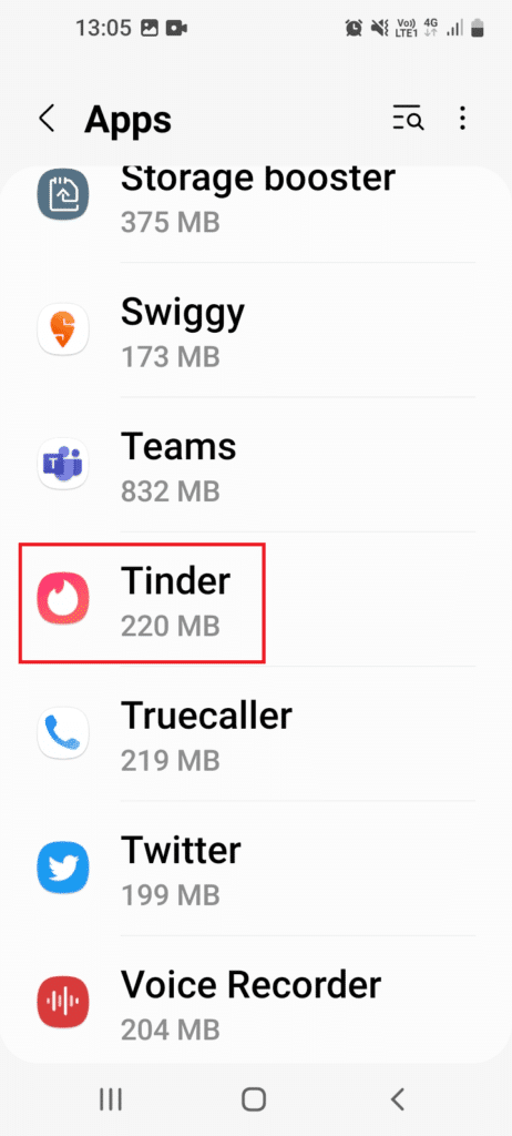 Tinder'ı seçin. Tinder Bir Şey Yanlış Gitti 40036 Hatasını Düzeltmenin 9 Yolu