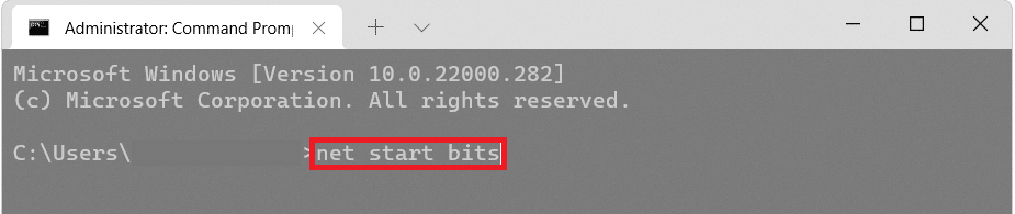 perintah untuk memulai bit di jendela Command prompt | Pembaruan Windows gagal dengan kesalahan 0x80242016