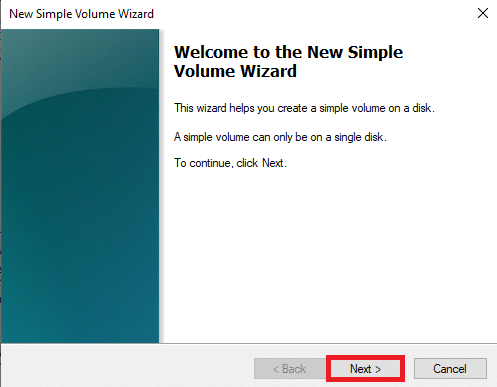 Klik Next pada New Simple Volume Wizard. 10 Cara Memperbaiki 0x80070015 Bitlocker Kesalahan Perangkat Tidak Siap