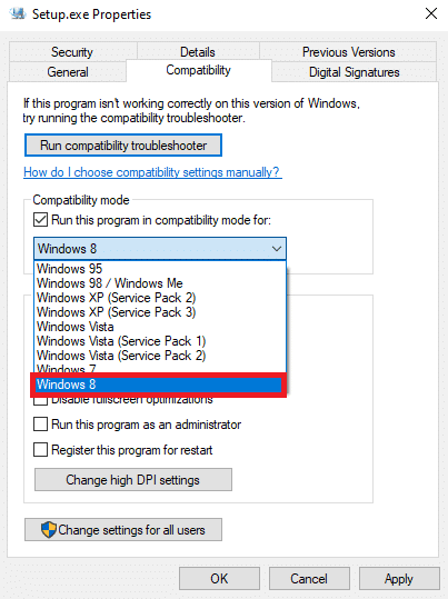 จากตัวเลือกแบบหล่นลง เลือก Windows 8 10 วิธีในการแก้ไข 0x80070015 Bitlocker อุปกรณ์ไม่พร้อม ข้อผิดพลาด