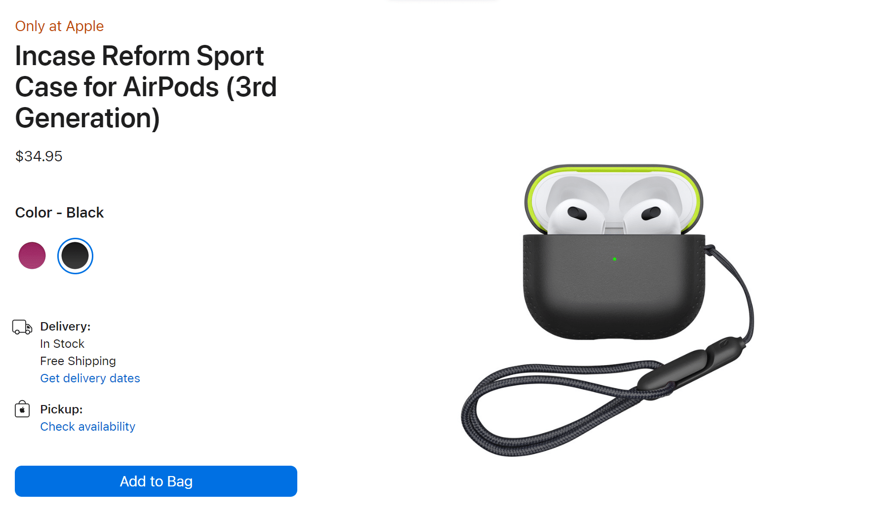 Incase Reform Sport Case for AirPods 第3世代