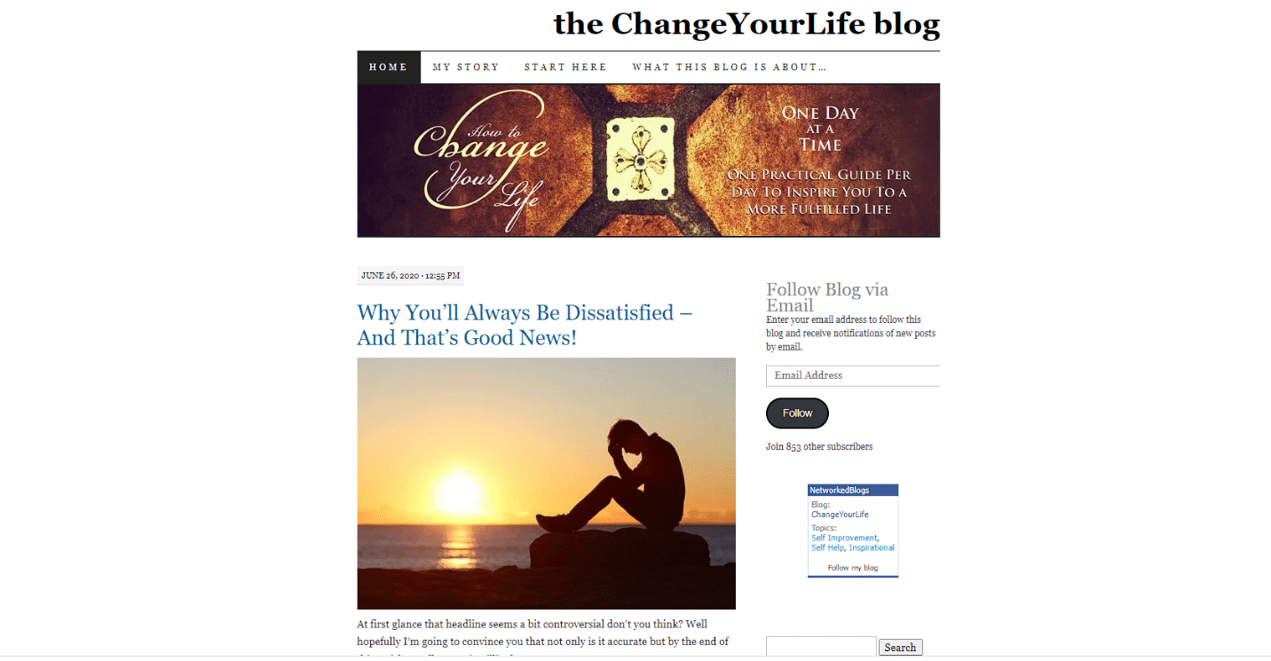 thechangeyourlifeblog. 51 melhores blogs inspiradores sobre a vida