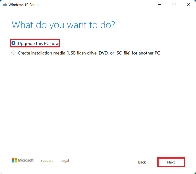 Installazione di Windows 10.