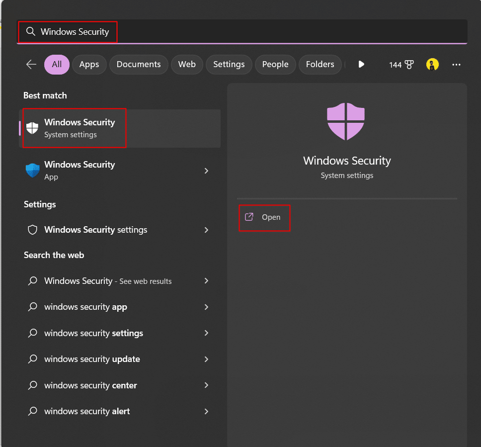 Căutați Windows Security pe computerul dvs. Cum să remediați Genshin Impact blocat la verificarea actualizărilor
