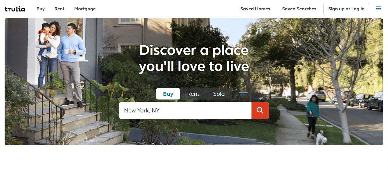 Trulia | melhores sites de aluguel de casas