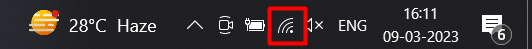 Klicken Sie auf das WLAN-Symbol