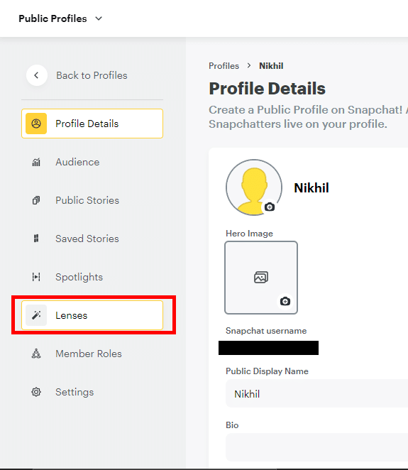 Faceți clic pe Lentile pentru a vedea lentilele dvs. Cum să creezi un filtru Snapchat gratuit