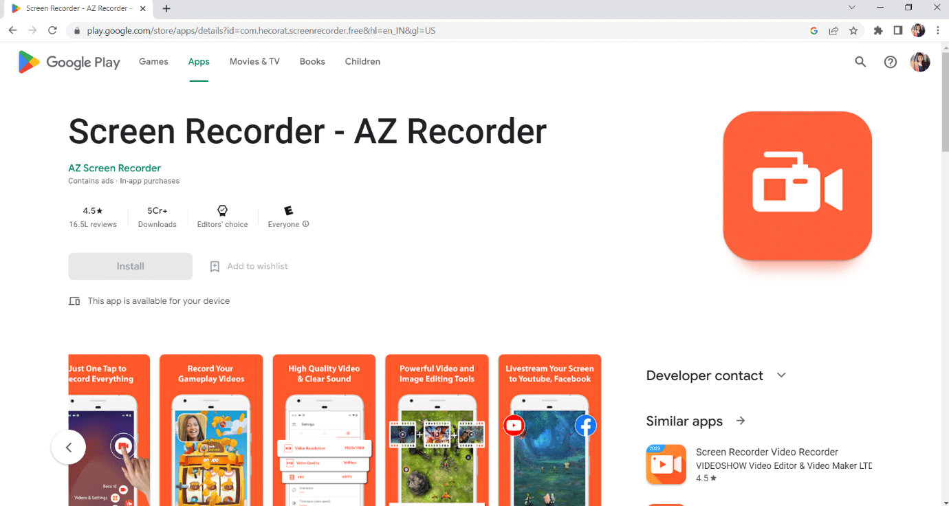 Página oficial de AZ Screen Recorder en Google Play. Las 19 mejores aplicaciones de transmisión en vivo para juegos Android