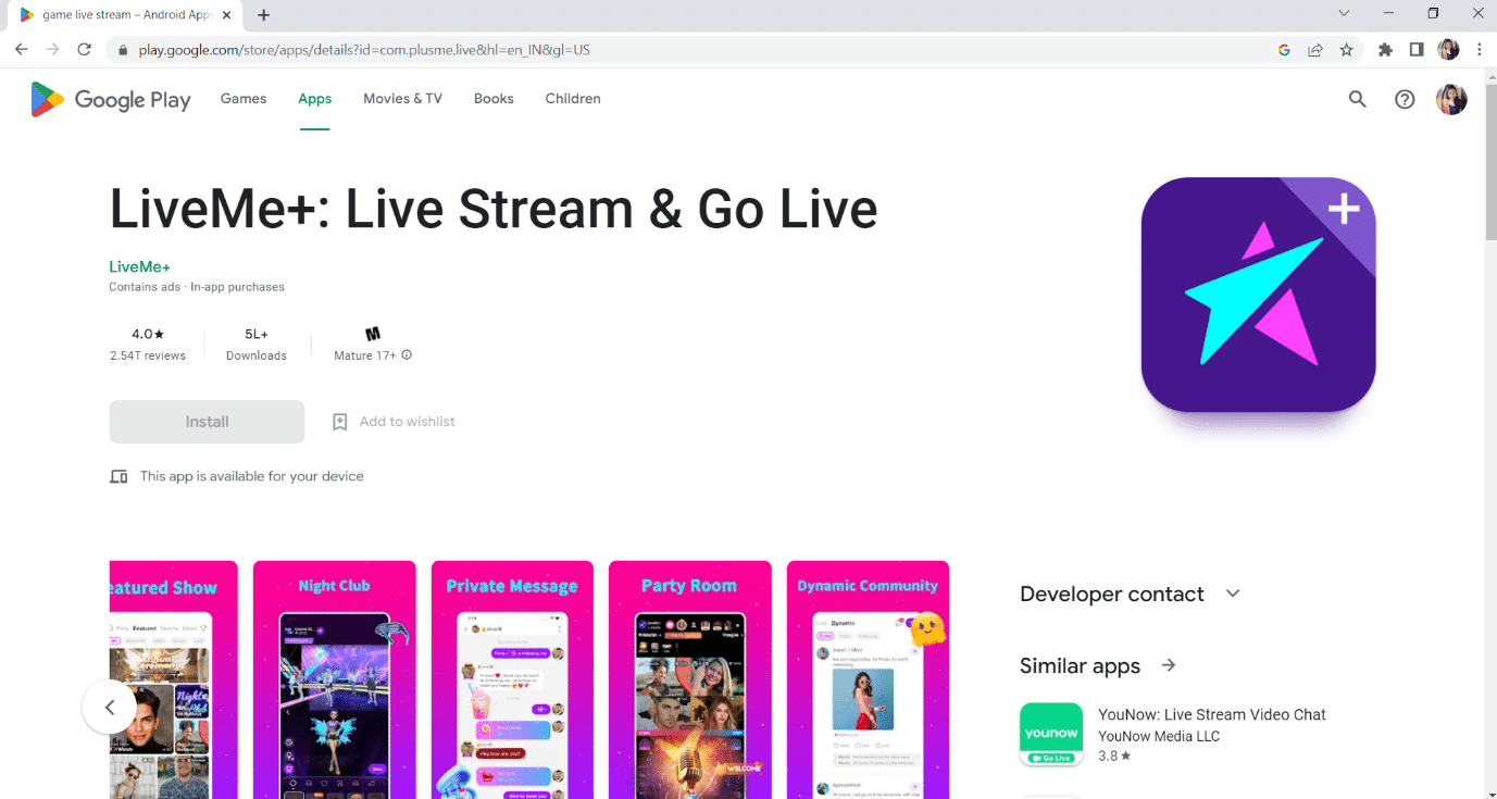 Pagina oficial de LiveMe en Google play. Las 19 mejores aplicaciones de transmisión en vivo para juegos Android