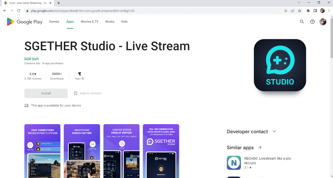 Oficjalna strona SGETHER Studio w Google Play. 19 najlepszych aplikacji do przesyłania strumieniowego na żywo do gier na Androida