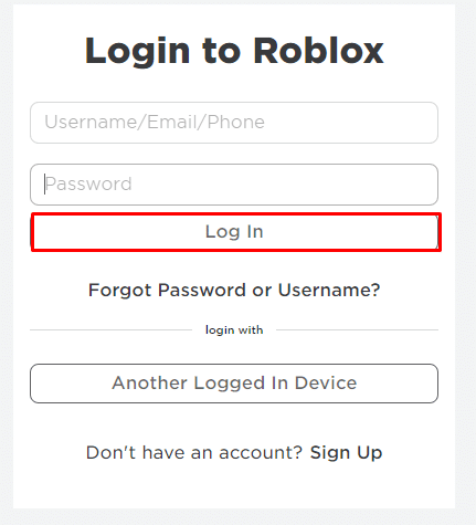 Entrez vos informations d'identification et reconnectez-vous. 9 façons de corriger le code d'erreur Roblox 529