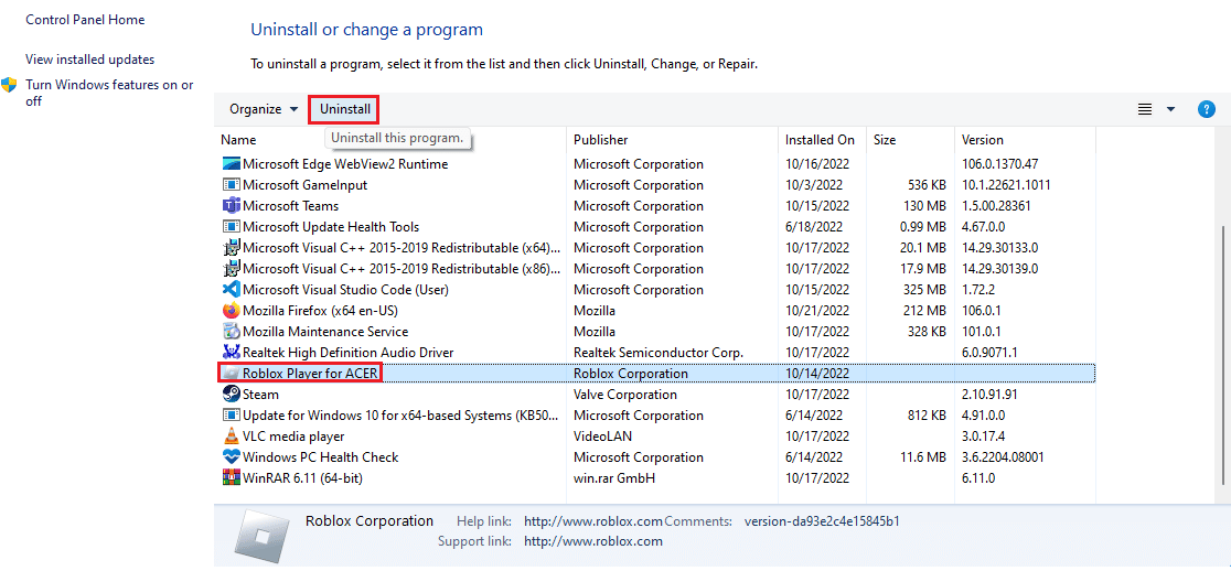 dezinstalează roblox. 9 moduri de a remedia codul de eroare Roblox 529