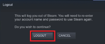 單擊註銷以確認。修復 Steam 商店按鈕不起作用的 8 種方法