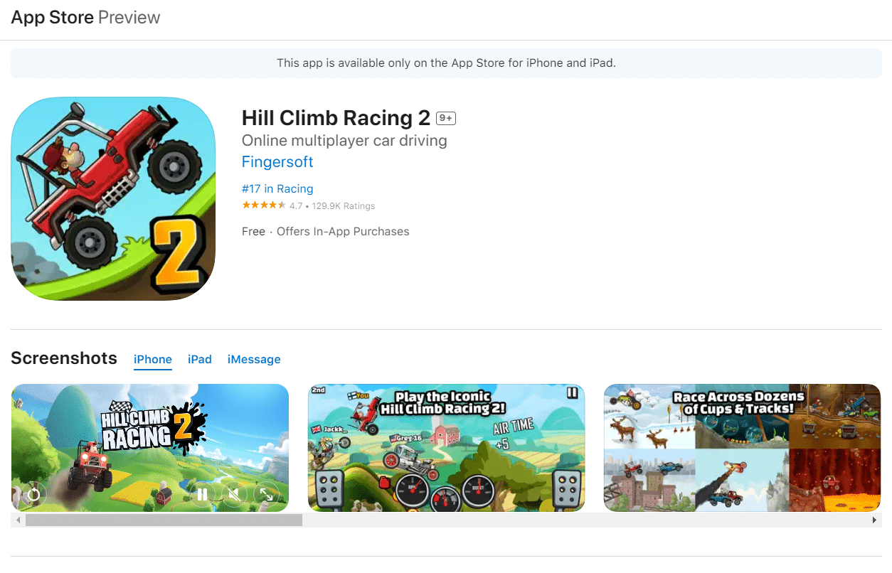 Hill Climb Racing 2. 37 najlepszych gier offline na iPhone'a za darmo