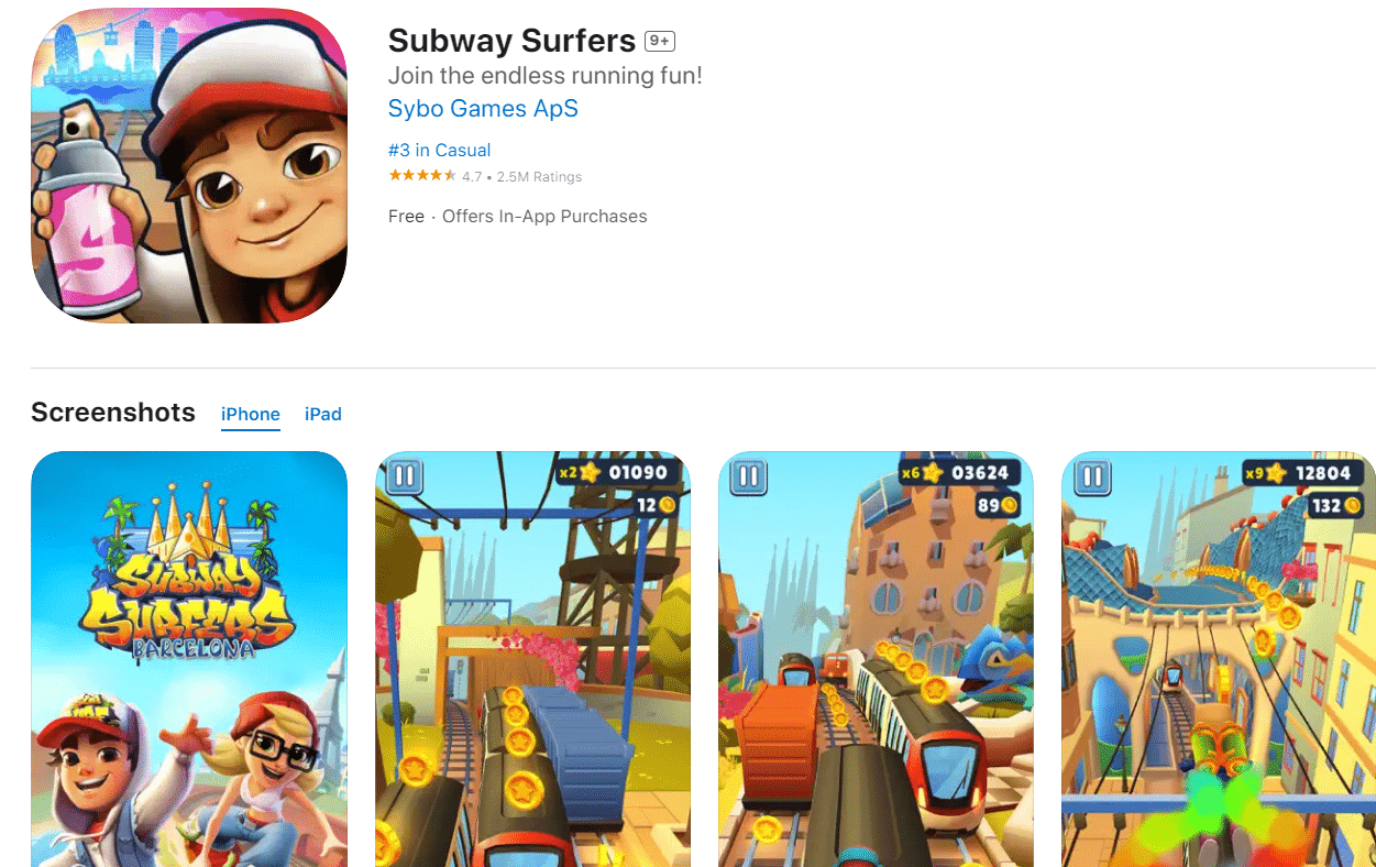 Subway Surfers. 37 de cele mai bune jocuri offline pentru iPhone gratuite