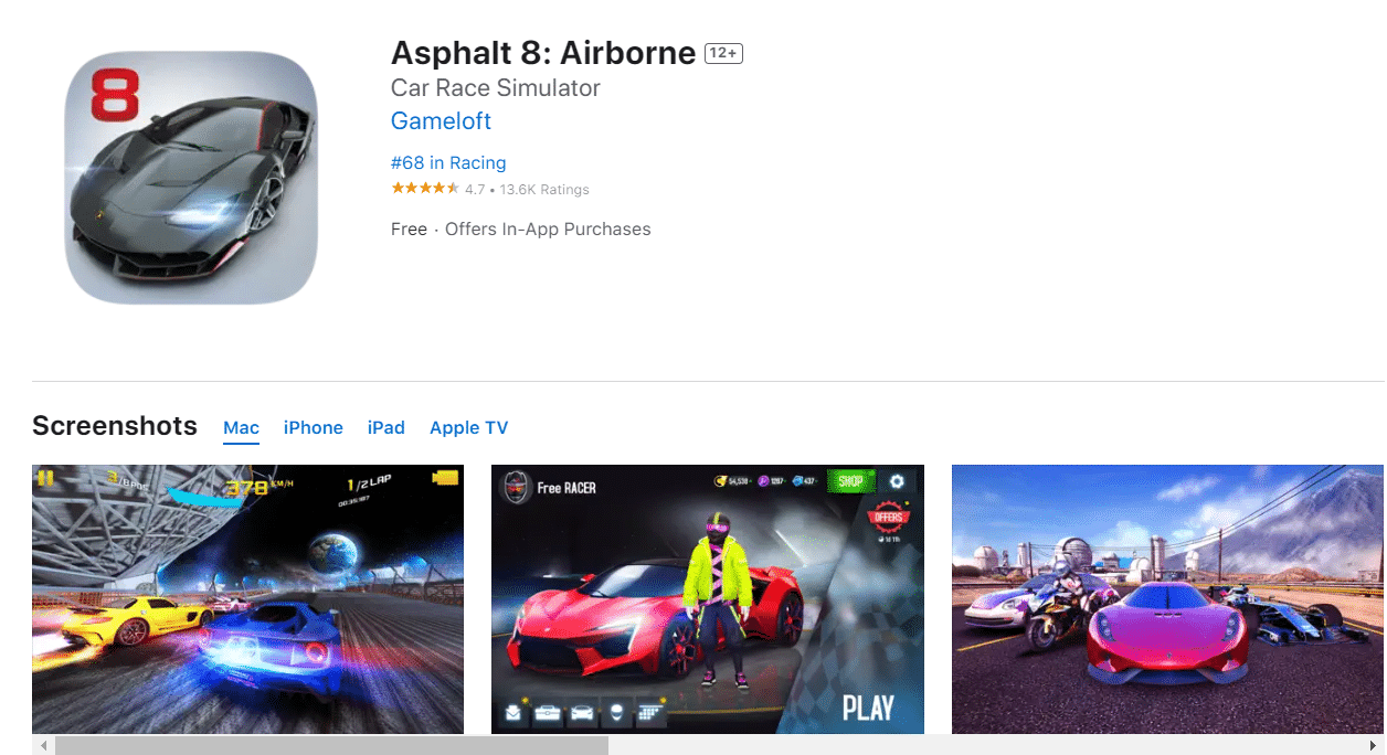 Asphalt 8: In der Luft