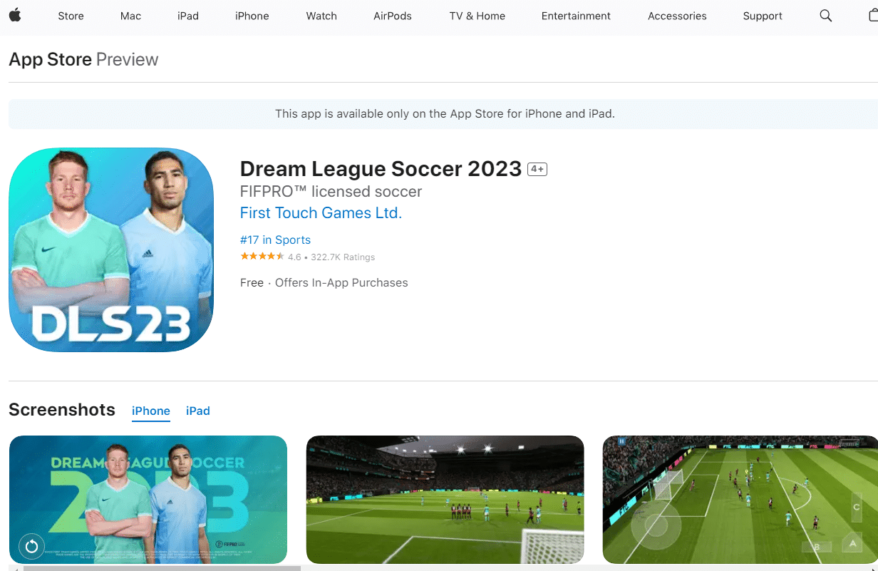 Dream League Soccer. 37 de cele mai bune jocuri offline pentru iPhone gratuite