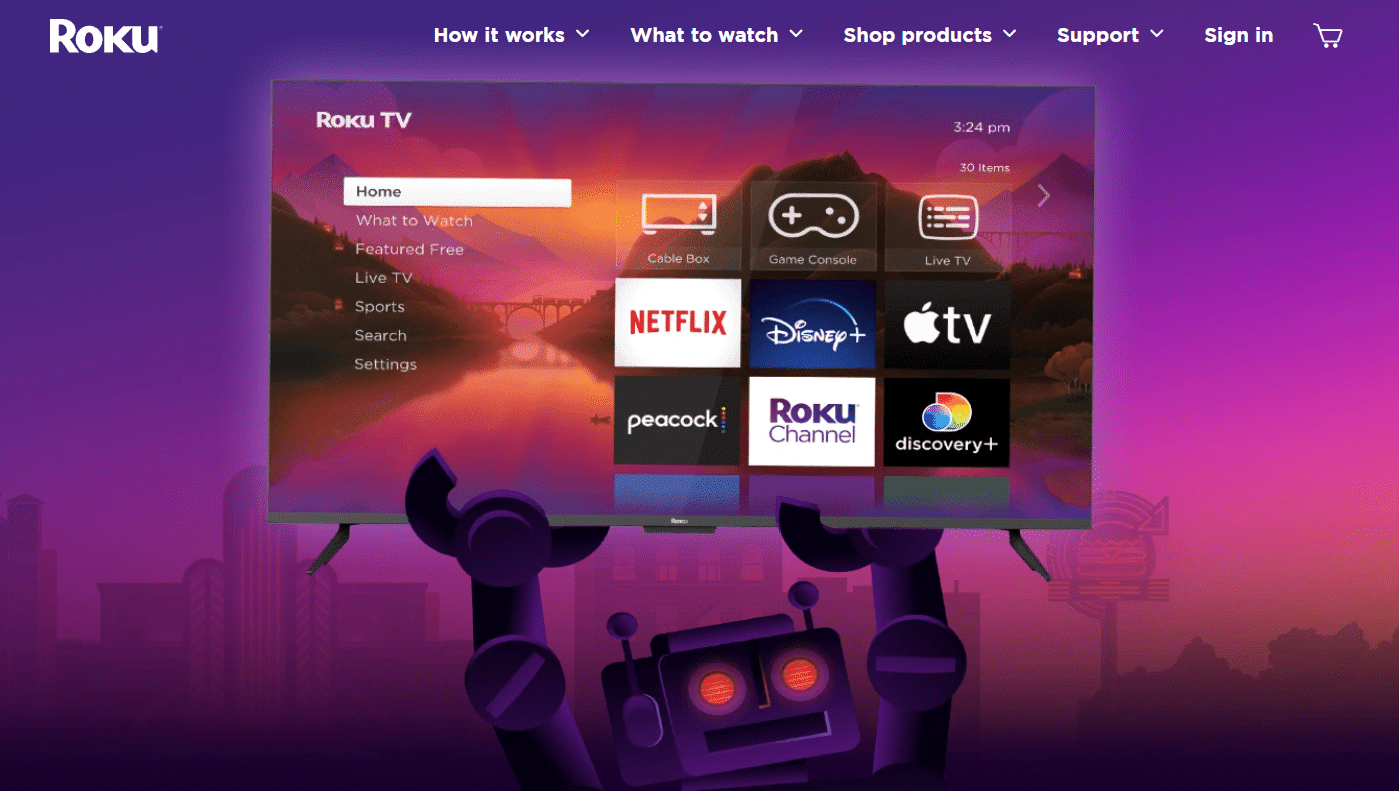 Sito web Roku